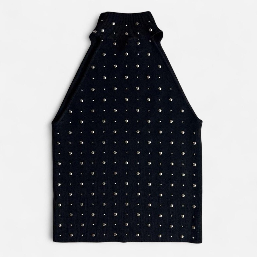 Zara Studded Turtleneck Tank Top‎